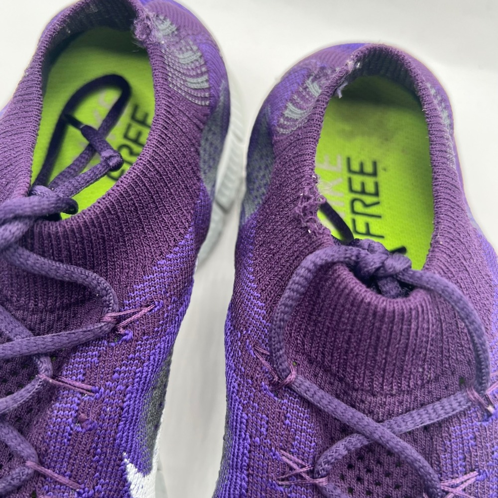 Nike Free 5.0 Flyknit Purple Grey Running Shoes 615805-515 training Mens 9.5 - Picture 6 of 9